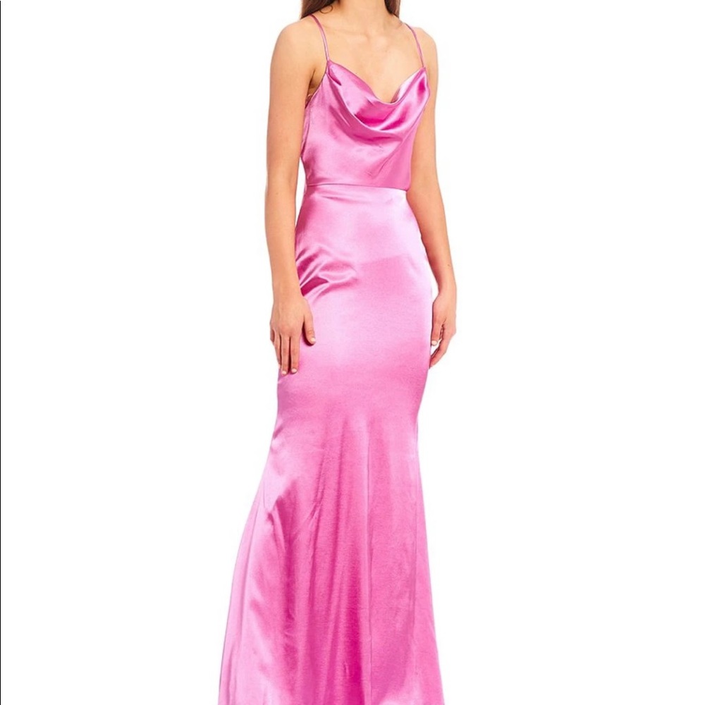 Silky Pink Prom/ Formal Wedding Guest Dress